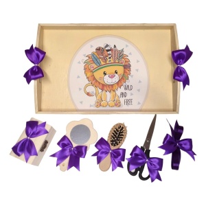 Set tava mot ruperea turtei tema Leu, fundite Mov, Denikos® TV047 - Img 2