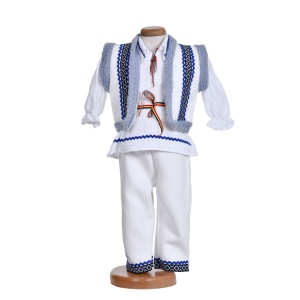 Costum popular pentru botez baietel, 4 piese, Denikos®TD219
