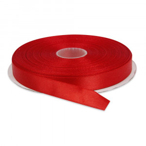 Panglica funda saten 0.6 cm latime, culoare rosu, Denikos, rola 22 m