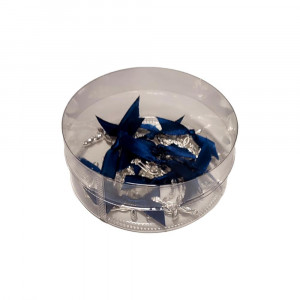 Set 25 cruciulite botez fundita bleumarin si cutie cadou Denikos® CB-23 - Img 4