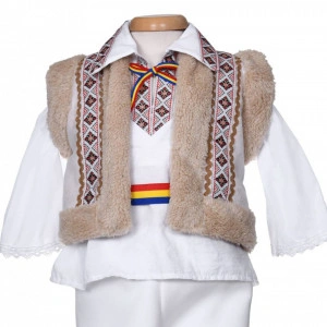 Set botez national baiat, trusou botez landou, lumanare si costum traditional, Denikos® 1045 - Img 6