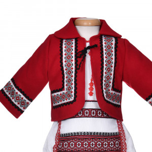 Set botez traditional fetita, rochita botez populara, trusou botez si lumanare, decor national, Denikos® C9294 - Img 4