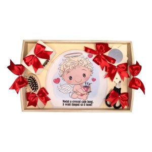 Set tavita mot ruperea turtei tema ingeras, fundite rosii, Denikos® TV027