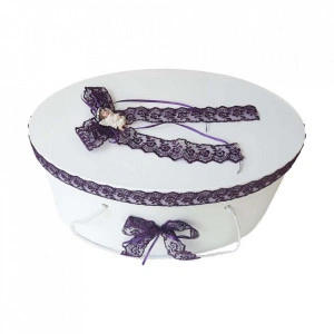 Cutie trusou botez dantela mov si ingeras, Denikos® 388 - Img 2