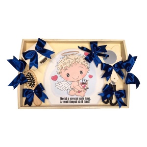 Set tavita mot ruperea turtei tema ingeras, fundite bleumarin, Denikos® TV024