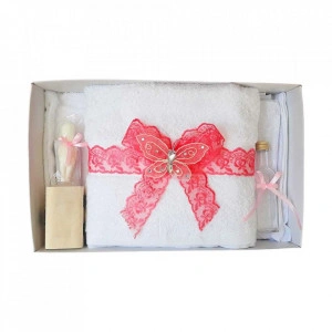 Trusou botez dantela corai si fluturas Denikos® 416