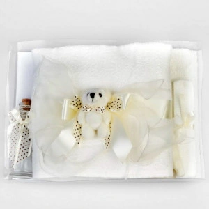 Trusou botez ivory cu ursulet NK0006 - Img 2