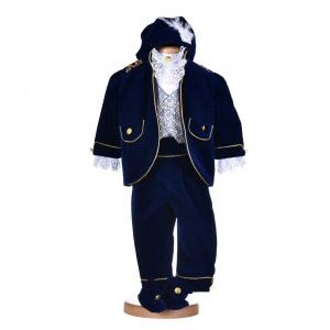Costum botez baiat, Print Fermecator, 5 piese, Denikos® H022