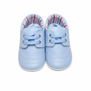 Pantofiori bleu pentru botez baieti - eleganti, comozi si usori pentru bebelusi, Denikos® H057 - Img 3