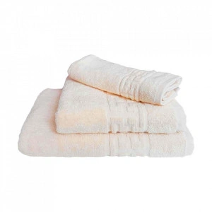 Set 3 prosoape groase si pufoase, bumbac, model grecesc, Crem, Denikos® 257 - Img 2