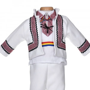 Set botez traditional baiat, trusou botez national, lumanare si costum popular, Denikos® C9298 - Img 2