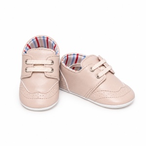 Pantofiori bej pentru botez baietel - eleganti, comozi si usori pentru bebelusi, Denikos® H056 - Img 3