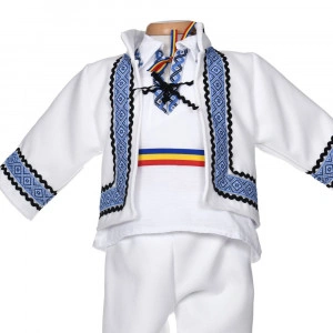 Set botez traditional baiat, trusou botez national, lumanare si costum popular, Denikos® C9281 - Img 5