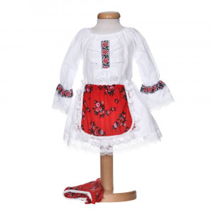 Set botez traditional fetita, rochita botez nationala, trusou botez si lumanare, decor popular, Denikos® C9286 - Img 4