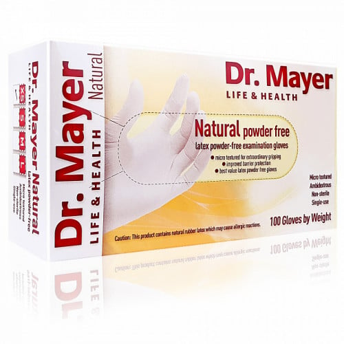 Manusi Examinare Nepudrate Latex Natural Alb Dr. Mayer 100 Bucati