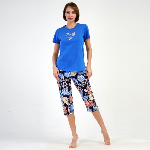 Pijama Dama din Bumbac 100% Vienetta, Model 'So Chic' | Nopți de Răsfăț și Stil