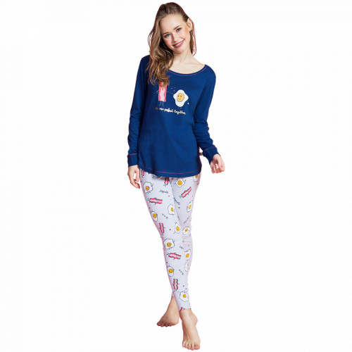 Pijamale Dama Vienetta Dream Model 'Eggcellent - Better Togeter'