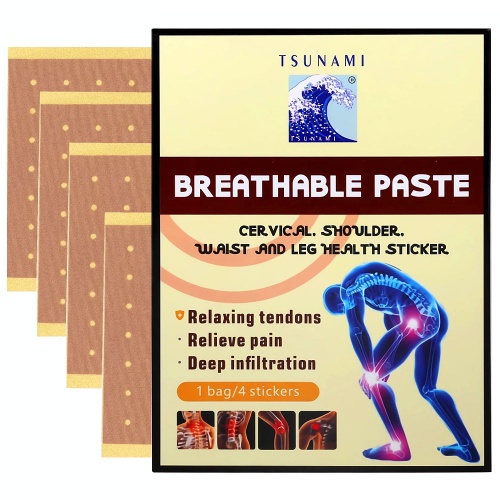 Plasturi Tsunami Breathable 4 Buc | Alungă Durerile Musculare și Articulare