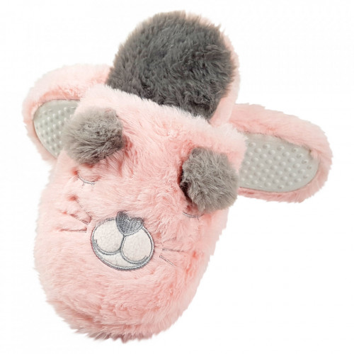 Slapi de Casa Foarte Pufosi Lady-Line, 'Meow' Pink