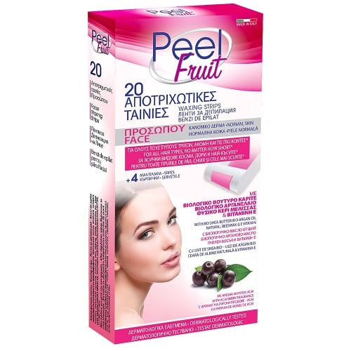 Benzi de Epilat Faciale cu Ulei de Argan și Fructe de Pădure | 20 Buc + 4 Șervețele Hidratante