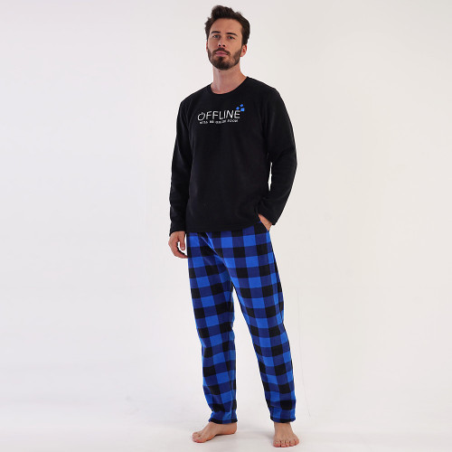 Pijamale Calduroase din Polar Flece Vienetta | Man Loft, Model 'Offline'