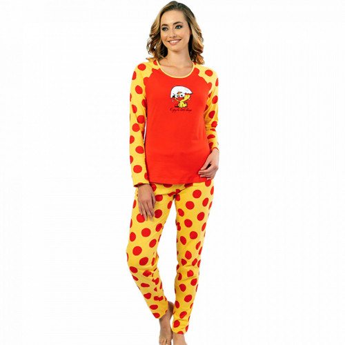 Pijamale Confortabile Dama Vienetta Model 'Enjoy the Little Things' Red