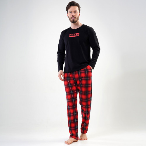Pijamale din Bumbac Vienetta | MAN Model &#039;Original&#039; Black