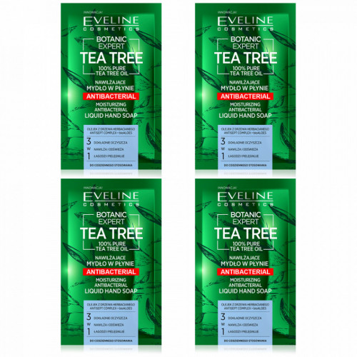Set Sapun Lichid Calatorie Hidratant Antibacterian Botanic Expert Tea Tree Eveline Cosmetics