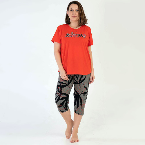 Pijamale Dama Marimi Mari Vienetta Model 'Pretty Awesome' Red