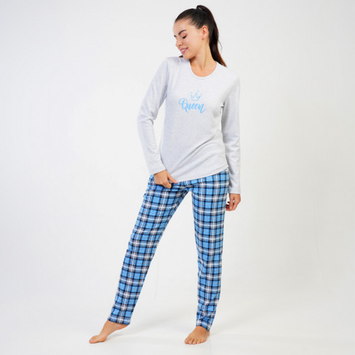 Pijamale din Bumbac Interlock, Brand Vienetta, Model &#039;Queen&#039;