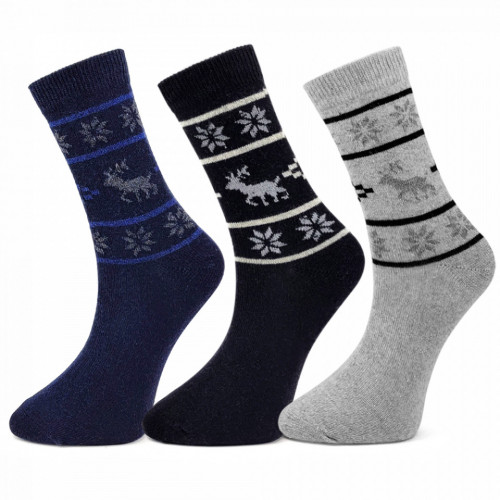 Șosete din Lână de Alpaka Set 3 Perechi Model 'Forever Lapland'