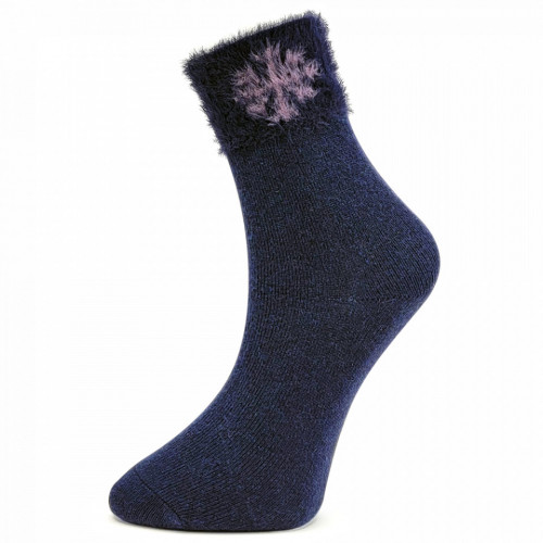 Sosete Termo din Lână Marca Pesail® Model 'Fluffy Winter' Culoare Ultramarine