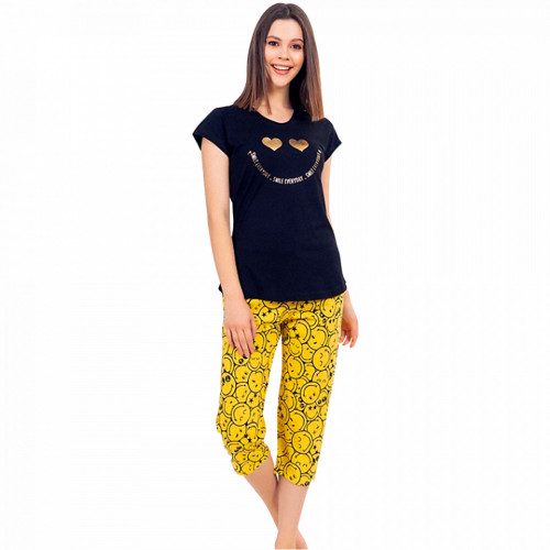 Pijama Dama din Bumbac 100% Vienetta Model &#039;Smile Everyday&#039;