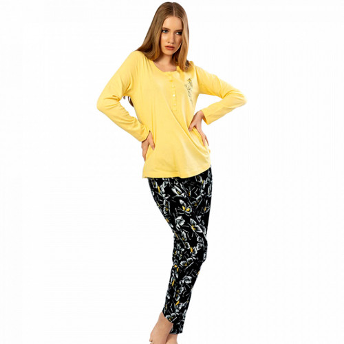 Pijamale Confortabile Dama din Bumbac Vienetta Model &#039;Butterfly Fantasy&#039;