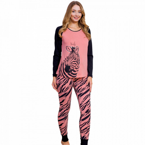 Pijamale Dama Vienetta Dream Model 'Beauty Zebra' Pink