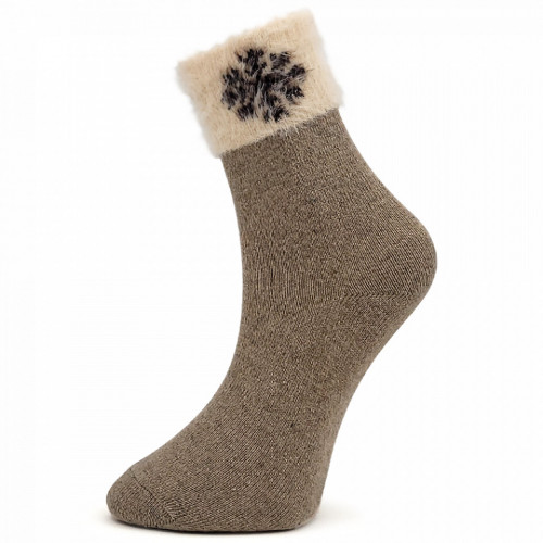 Sosete Termo din Lână Marca Pesail® Model 'Fluffy Winter' Culoare Creamy