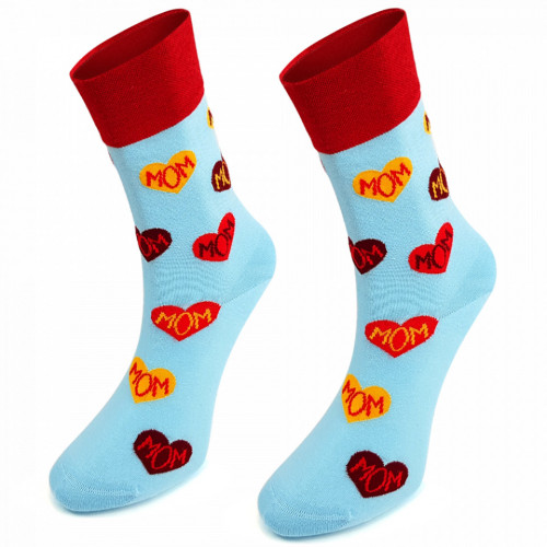 Sosete Vesele Dama Model 'Mom in Blue' Brand Crazy Socks