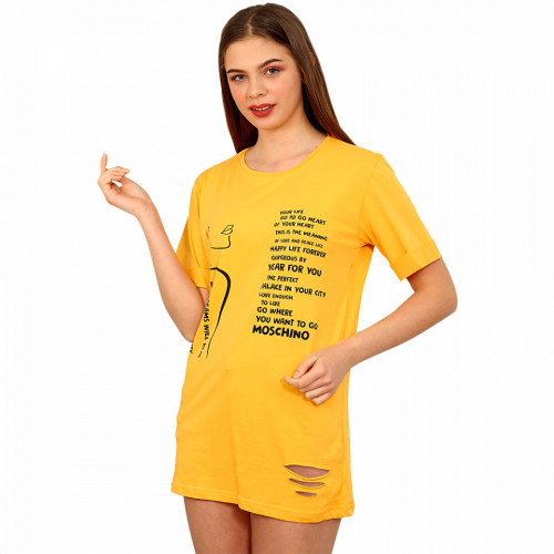 Camasa de Noapte Mini, Ghiche Fashion, Model 'The Cities Moschino' Yellow