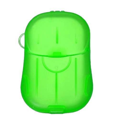 Dispozitiv cu Foite da Sapun Ideal pentru Calatorii, Verde, 20 Buc | Compact, Portabil, Igienic