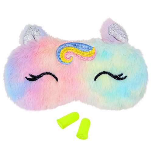 Ochelari Dormit si Antifoane Interne Urechi, Model 'Rainbow Unicorn'