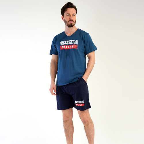 Pijamale Barbati Pantalon Scurt Vienetta | MAN Model 'Fresh Start'