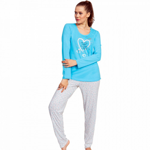 Pijamale Dama Vienetta Model 'Good Morning, Beautiful!' Blue