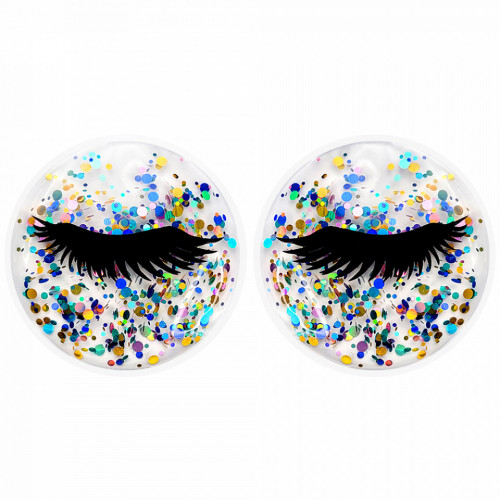 Masca cu Gel pentru Relaxarea Ochilor, Model &#039;Rainbow Eyelashes&#039;