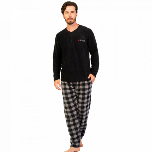 Pijamale Calduroase Barbati din Polar Flece Gazzaz by Vienetta Model &#039;#Weekend&#039;