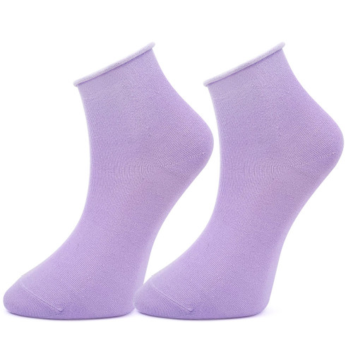 Șosete Bumbac Fară Compresie pe Picior Set 2 Perechi Model 'Harmony' Purple