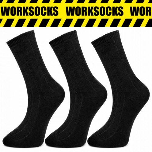 Șosete Rezistente pentru Lucru Set 3 Perechi Model 'WorkSocks' Culoare Negru