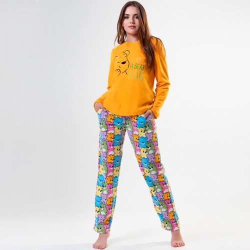 Pijamale Calduroase Dama din Polar Flece Vienetta Loft Model 'I Need a Bear Hug'