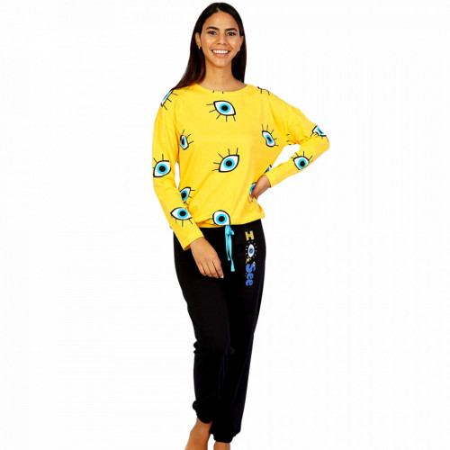Pijamale Confortabile Dama din Bumbac Vienetta Model 'I See You'