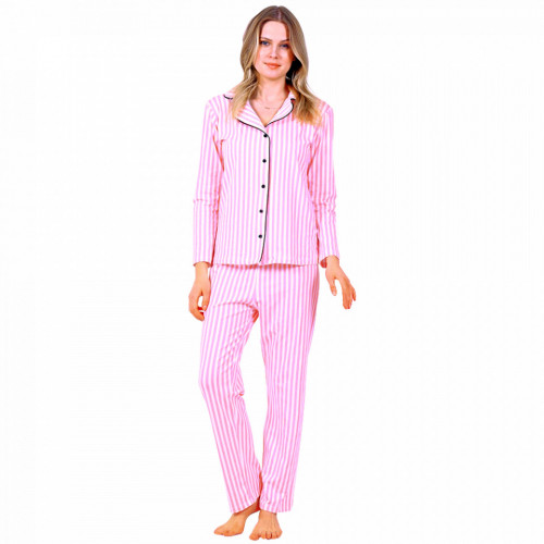 Pijamale Dama Maneca si Pantalon Lung Model &#039;Pink Angel&#039;
