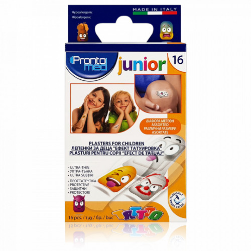 Plasturi Copii cu Efect de Tatuaj Ultra Subtiri Testate Dermatologic P3838, 16 Buc